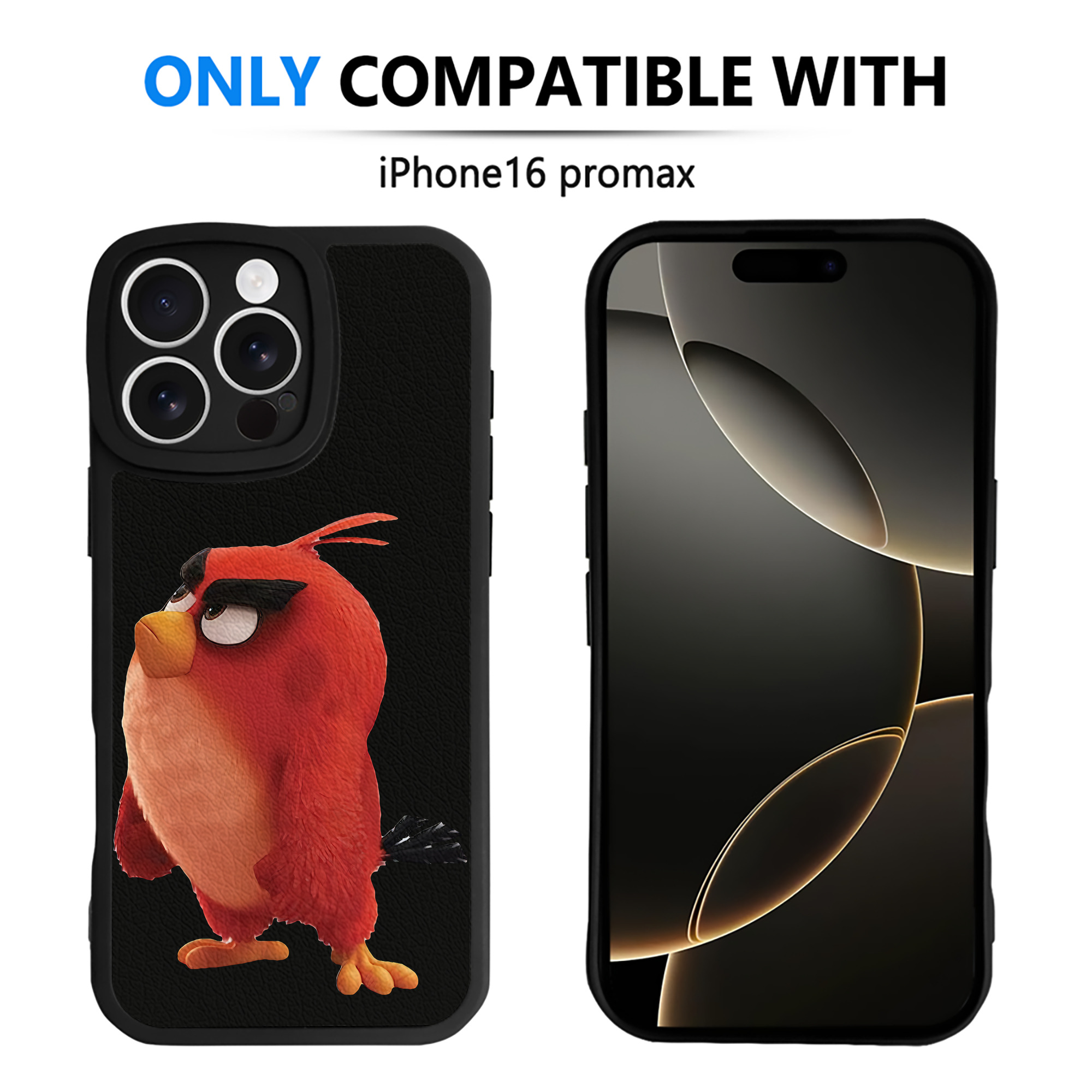 （画像用） Angry Birds アングリーバード 【iPhone 16シリーズ対応】シリコンスマホケース（レザー調） 材質：シリコン